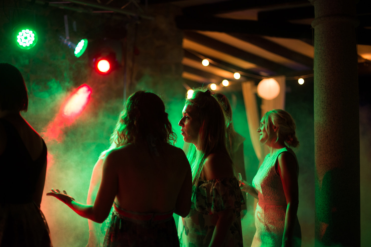 guests at Ibiza wedding dancefloor